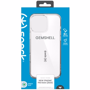 Speck GemShell vāciņš iPhone 16 Pro Max tālrunim, Clear