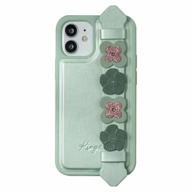Kingxbar Sweet Series viedtālruņa apvalks dekorēts ar oriģinālajiem Swarovski kristāliem iPhone 12 Pro / iPhone 12 Pro Max zaļš