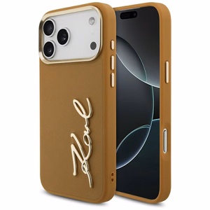 Karl Lagerfeld Karl Script Logo apvalks iPhone 17 Pro Max - brūns