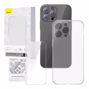 Набор прозрачный чехол и закалённое стекло Baseus Corning для iPhone 12 Pro Max