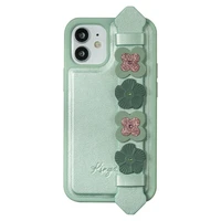 Kingxbar Sweet Series viedtālruņa apvalks dekorēts ar oriģinālajiem Swarovski kristāliem iPhone 12 mini zaļš