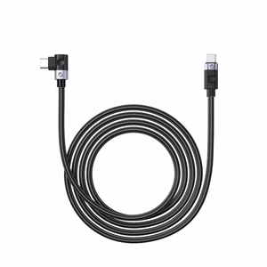 Orico C2C leņķa USB-C–USB-C PD, 100 W kabelis, 0,5 m – melns