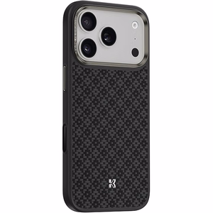 Melns Benks Magnetic Armor Pro Armor Grid 600D kevlara vāciņš ar metāla rāmi (C.K.FL.AP.BK.B072), paredzēts iPhone 18 Pro / iPhone 17 Pro ar Camera Control pogu
