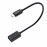 Wozinsky WOTGY1S USB-C 3.0 (vīriešu) - USB-A 3.0 (sieviešu) OTG adapteris - melns