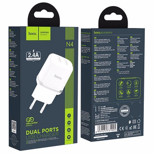 Lādētājs Hoco N4 12W 2xUSB-A balts