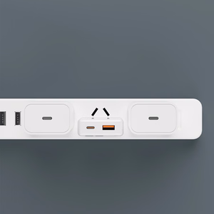GaN Dudao A30EUT 30W USB-A / USB-C Wall Charger + USB-C - USB-C Cable - White