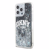 DKNY šķidrā spīduma lielā logotipa viedtālruņa apvalks iPhone 14 Pro Max - melns