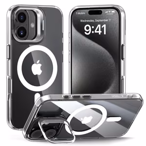 Tech-Protect MagStand MagSafe iPhone 16 apvalks - caurspīdīgs