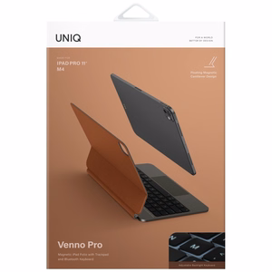 Uniq Venno Pro Magnētiskais klaviatūras apvalks planšetei iPad 11in 2025 / iPad Air 11in 2024 / 2025 / iPad Pro 11in 2018 / 2020 / 2021 / 2022 / 2024 - brūns