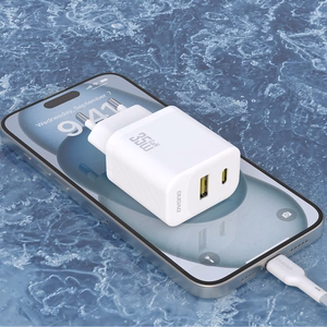 Dudao A27MaxCEU PD QC 35W USB-A USB-C Wall Lādētājs with USB-C Kabelis - Balts
