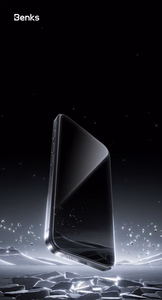 Benks Aizsargstikls Glass Warrior safīra danga LS65 iPhone 16 Pro Max ar plānu malu melns (m)