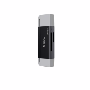 Devia картридер 2in1 EL240 USB/USB-C 3.0 черный