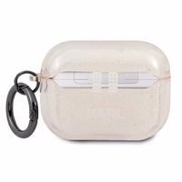 Karl Lagerfeld Spīguļu Karla Galvas Apvalks AirPods Pro - zelta