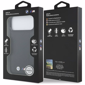 BMW M Quilted Logo MagSafe Чехол для iPhone 17 Pro Max - чёрный