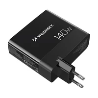 GaN Wozinsky CGWCB 140W sienas lādētājs 3 x USB-C / 2 x USB-A - melns