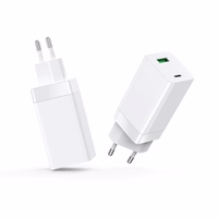 Setty GAN sienas lādētājs PD+QC USB + USB-C 65W LSI-02 balts JO