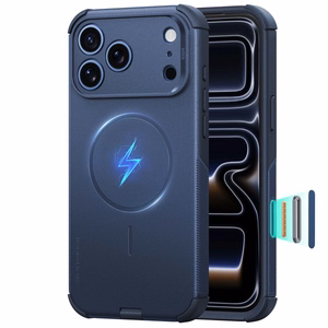 ESR Cyber Tough MagSafe maciņš, paredzēts iPhone 18 Pro Max / 17 Pro Max, tumši zils
