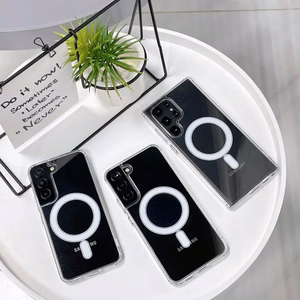 Akrila magnētiskais viedtālruņa apvalks Samsung Galaxy S25 Ultra caurspīdīgs