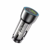 YESIDO AUTO LĀDĒTĀJS Y49 PD 30W QC3.0 18W USB-A+C MELNS