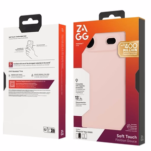 Viedtālruņa apvalks ZAGG MANHATTAN SNAP saderīgs ar MagSafe IPHONE 17 Air rozā