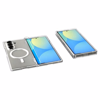 Spigen Tough Armor Pro Mag Magnētiskais viedtālruņa apvalks Samsung Galaxy Z Fold 7 - caurspīdīgs un balts