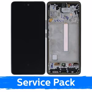 LCD Display Compatible With Samsung A536 A53 5G With Frame / Black / (Service Pack)