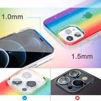 Kingxbar Ombre galinājs apvalks iPhone 12 Pro Max daudzkrāsains