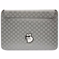 Karl Lagerfeld Saffiano Monogramma Choupette apvalks 14" klēpjdatoram - sudraba