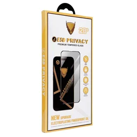 OG 6D Premium privātuma aizsargstikls – paredzēts Iphone 17 Pro, melns