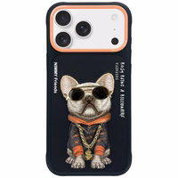 Nimmy Glasses Cool Dog viedtālruņa apvalks iPhone 17 - melns