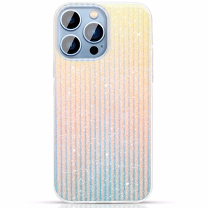 Kingxbar Travel Series grezns elegants viedtālruņa apvalks iPhone 13 Pro zils-oranžs (Mākoņi)