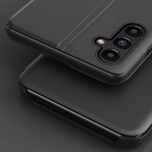 Viedtālruņa apvalks Samsung Galaxy A14 ar statīvu no ekodādas, melns