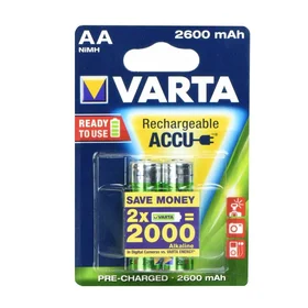 VARTA uzlādējama baterija R6 (AA) 2600 mAh profesionāla gatava 2 gab.