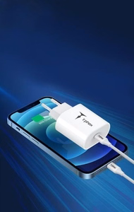WALL CHARGER T-PHOX ISPEED 20W USB-C/LIGHTNING CABLE WHITE