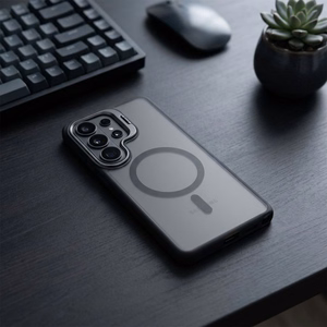 Maciņš priekš Samsung S26 ULTRA Forcell F-Protect Shadow Stand Premium saderīgs ar MagSafe melns