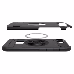 Spigen Slim Armor Magnētiskais viedtālruņa apvalks iPhone 16e - melns