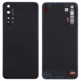 Aizmugurējais vāciņš Huawei Nova 5T melns oriģināls (lietots, Grade C)