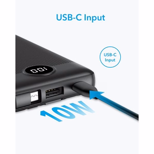 VEGER portatīvais lādētājs 10000 mAh ar iebūvētiem kabeļiem Micro USB / Type C / Lightning C10 (W1116) melna