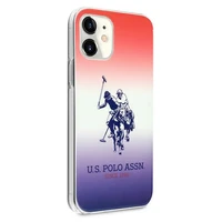 US Polo Assn. Gradient Pattern Collection iPhone 12 mini viedtālruņa apvalks - sarkans un zils