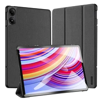 Dux Ducis Domo apvalks ar vāciņu un viedo miegu Xiaomi Redmi Pad Pro (4G/5G)/Poco Pad 12.1 - melns