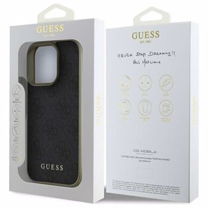 Guess 4G Charms Kolekcijas viedtālruņa apvalks iPhone 16 Pro Max - melns