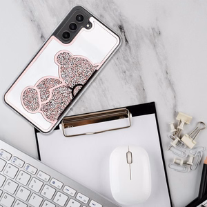 TEDDY BEAR viedtālruņa apvalks SAMSUNG S24 Ultra rozā