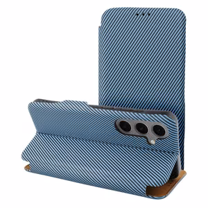 FOLIO Sānu magnētiskais grāmatas apvalks SAMSUNG S25 PLUS zils