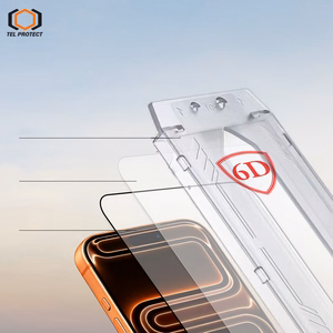 Tel Protect Dust-Free Easy Fit Privacy Full Glue 6D rūdīts stikls priekš Iphone 15 Pro melns