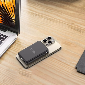 Tech-Protect LifeMag PB31 внешний аккумулятор с MagSafe 10000mAh 15W USB-C / USB-A / встроенные кабели USB-C / Lightning - Чёрный