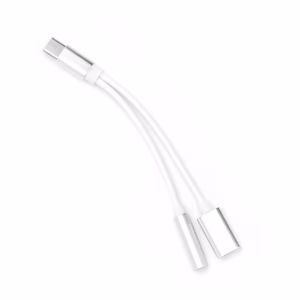 Adapteris AUX 2in1 Type-C uz Type-C / 3,5 mm ligzda balts