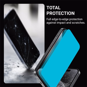 Crong Anti-Bacterial 3D Armor Glass pretmikrobu 9H rūdīta stikla ekrāna aizsargs ierīcei iPhone 15 Pro Max ar līmi pa visu virsmu un uzstādīšanas rāmi