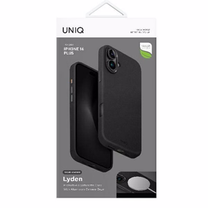 Uniq Lyden Magclick uzlādes apvalks iPhone 16 Plus - melns