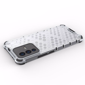Honeycomb case бронированная крышка с гелевой рамкой для Vivo V23 5G прозрачный