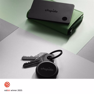 „Chipolo CARD & LOOP“ uzlādējams Bluetooth izsekošanas ierīce iOS un Android ierīcēm, ogļu krāsas komplekts